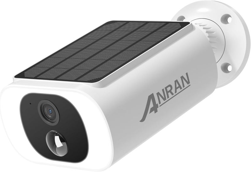 ANRAN 2K Solar Security Cameras Wireless Outdoor, 2.4Ghz WiFi Surveillance Outdoor Camera for Home Security with Embedded Solar Panel, Color Night Vision, 2-Way Talk, IP67 Waterproof, Work with Alexa - Image 1